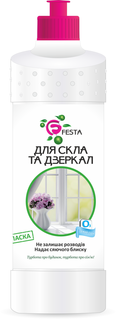 Засіб для миття вікон "Свіжий озон" FESTA запасний блок 500 мл
